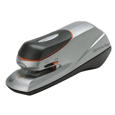 Produktbild von Rexel Optima Grip Elektro-Heftgerät, silber/schwarz, 20 Blätter, Schwarz, Silber, 449,5 g, 147 mm, 200 mm, 88 mm