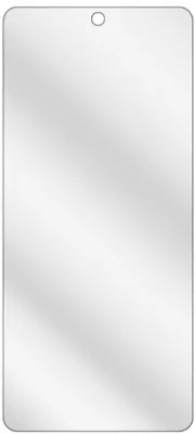 A clear screen protector for a smartphone.