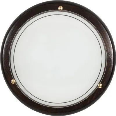 Immagine prodotto di Lampada da parete/soffitto in legno STANDARD - 1xE27, 60W, 30cm, rotonda, wengé/bianca