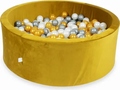 Produktbild von Bällebad 500 Stück 110x40 Velvet Gold: Gold, Silber, Perle