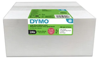 Image de Dymo 2223589 Étiquettes de retour DYMO LabelWriter, 25 x 54 mm, blanches