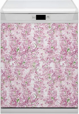 Produktbild von Küche Magnet für Spülmaschine  Abwaschbar 60x80 cm Geschirrspüle  - Blumen lilac