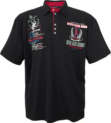 Produktbild von Lavecchia Herren Poloshirt LV-2038 (Schwarz, 4XL)