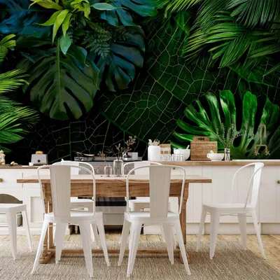 Produktbild von Vlies Fototapete - Dark Jungle 300x210 cm Blätter b-C-0224-a-a