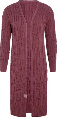 Produktbild von Knit Factory Bobby Lange Strickjacke - Stone Red - 36/38
