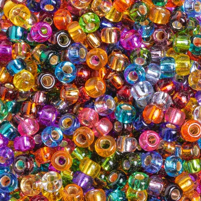 Produktbild von Miyuki-Rocailles, 2,5 mm, 12 g silverlined-Mix