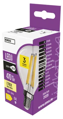 LED Lampe Filament Mini Globe / E14 / 3,4 W (40 W) / 470 lm / Warmweiß