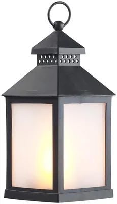 Produktbild von Lunartec LED Laterne Outdoor: LED-Laterne mit realistischem Flammenspiel und Timer, schwarz (mit Timer für draußen, Outdoor mit, außen)