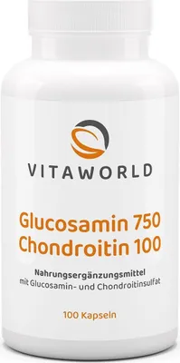 Zdjęcie produktu dla Glukozamina 750 mg+chondroityna 100 mg kapsułki 100 szt