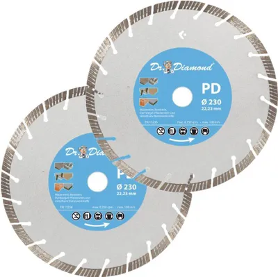 Produktbild von 2x Profi Turbo Trennscheibe PD für Beton Ø 230