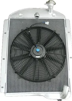 Productafbeelding van Aluminiumradiateur, 3 rijen, verbeterde koelprestaties, zwart