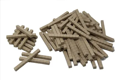 Produktbild von Dienes Zehnerstäbe naturfarben (100 Stück)