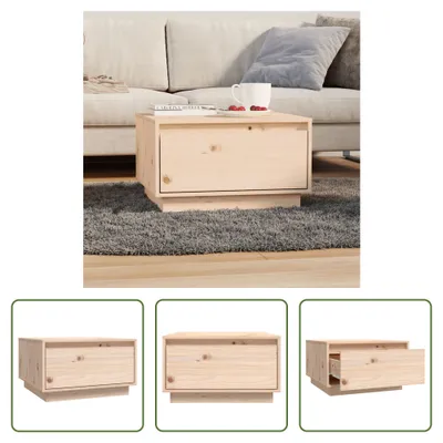Produktbild von The Living Store Couchtisch 55x56x32 cm Massivholz Kiefer