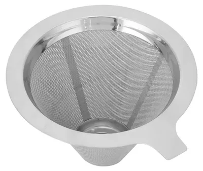 Kaffeefilter aus Edelstahl, Pour-Over, Kegelform, wiederverwendbar