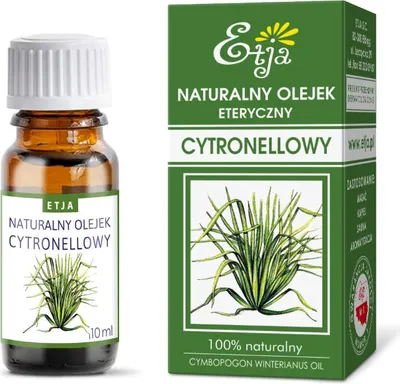 Produktbild von Ätherisches Zitronellöl von Etja, 10ml - Premium Naturöl für Aromatherapie & Entspannung, Zusatzfrei