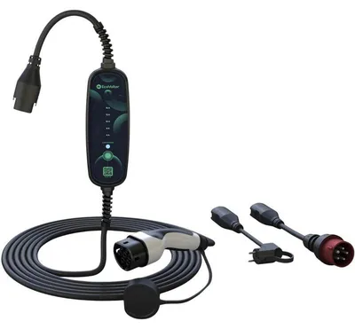 Obrázek produktu pro EcoVolter II PRO chytrý přenosný Wallbox 11kW, 3x16A, kabel 6,5 m APP (BT), set BASIC, typ 2