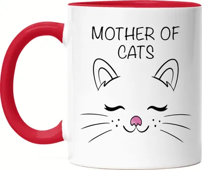 Produktbild von Mother of Cats Tasse Rot Katzen-Mama Geschenk Katzenliebhaber Katzenbesitzer Katzen Kätzchen