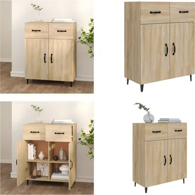 Obrázek produktu pro vidaXL Příborník Sonoma dub 69,5x34x90 cm materiál na bázi dřeva - Příborník - Příborníky - Skříňka - Úložná skříňka