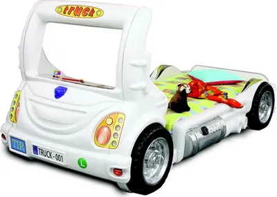 Produktbild von LKW Auto Truck Kinder Kinderbett Jugendbett Bett Betten Kindermöbel Neu weiß