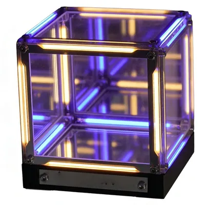 LED-Würfellampe mit 4D-Effekt, Touch, dimmbar, 2000mAh