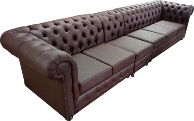 Produktbild von Chesterfield Big Sofa Couchen Ledersofa xxl Big Sofas Braun Couch 6 Sitzer