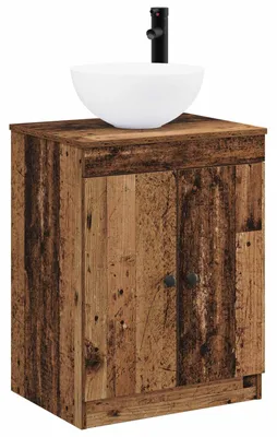 Productafbeelding van vidaXL Badkamerkastset, gerecycled hout, houtvezel