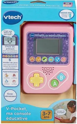 Produktbild von VTech V-Pocket Lernkonsole, Rosa, interaktives Lernspielzeug für Kinder, 3-7 Jahre