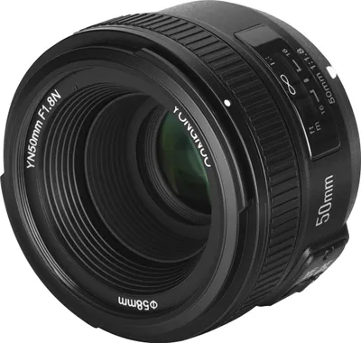 Obrázek produktu pro Objektiv YONGNUO YN50mm F1.8 AF, 1:1,8, standardní objektiv s pevným ohniskem, velká clona, automatické/manuální ostření, pro fotoaparáty Nikon DSLR