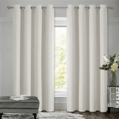 Produktbild von Gardinen mit Ösen 160 cm lang, Verdunklungsvorhänge, 2er Set