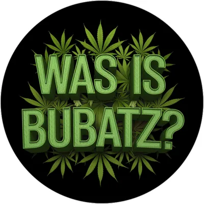Produktbild von Was is Bubatz? Magnet mit Cannabisblatt