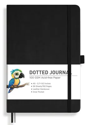 Produktbild von Notizbuch A5 Dotted Hardcover 192 Seiten 100g/m² Papier Schwarz