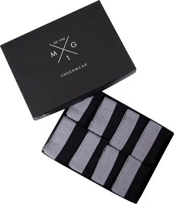 Produktbild von MG-1 Herren Retro Boxer 8-Pack Mix Colors - schwarz-grau - Größe L