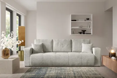 Produktbild von Furnisell Schlafsofa Sofa mit Bettkasten "VERITA", Hellgrau
