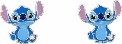 Two Stitch character earrings on a white background.