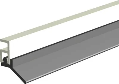 Produktbild von Ellen Abdichtungsschiene PTS-UL mit großer weich PVC-Lippe, zum nageln, Kunststoff weiß, Höhe 16mm x Länge 2100mm, Stärke 5mm, Spaltenmaß max 5mm
