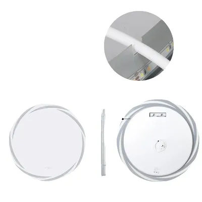 Obrázek produktu pro Koupelnové nástěnné zrcadlo, osvětlené LED světlem, funkce odmlžování, 80 cm (32 palců)