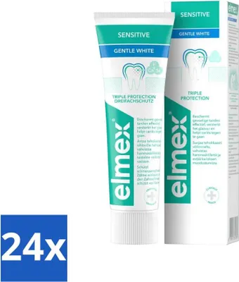Obrázok produktu pre Elmex zubná pasta Sensitive Gentle White 75 ml - hodnotné balenie - 24 kusov