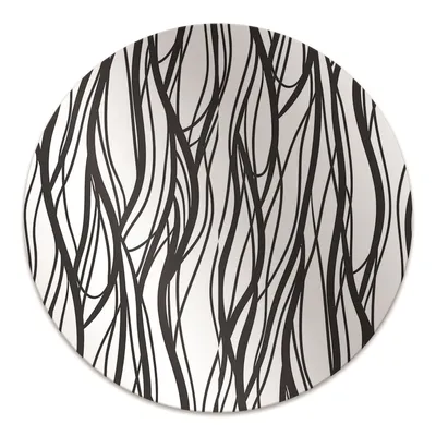 Produktbild von Rundmatte - Stuhlunterlage Bürostuhlunterlage - Rund Ø 100 cm - Bodenmatte - Fußmatte - Wellige Linien