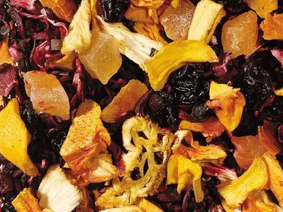 Produktbild von 1 kg  Früchteteemischung Sonnenfrüchte Melonen-Note aromatisiert