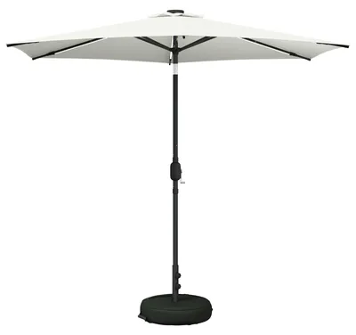 Imagen del producto de vidaXL: Parasol de jardín con luces LED y base, 270 x 270 cm