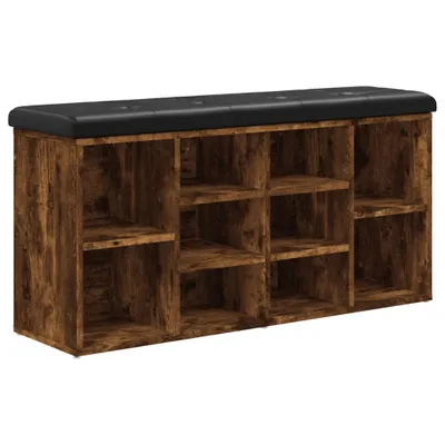 Produktbild von vidaXL Schuhbank Räuchereiche 102x32x50 cm Holzwerkstoff