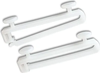 Produktbild von Schlaufengleiter, 50 Stück, für 5 cm Schlaufen, mit verschließbaren Schlaufeneinsatz/Haken, 10 mm Köpfe für Gardinenschienen oder -stangen mit 4-6 mm Laufnut/Profilschlitz