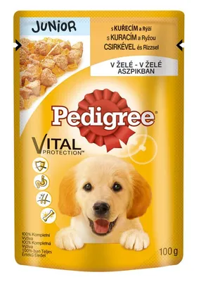 Obrázek produktu pro Pedigree Junior Kuře a rýže mokré krmivo pro štěňata 100 g