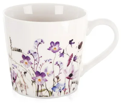 Image de LOUKA - Tasse en porcelaine avec motif floral - 430 ml