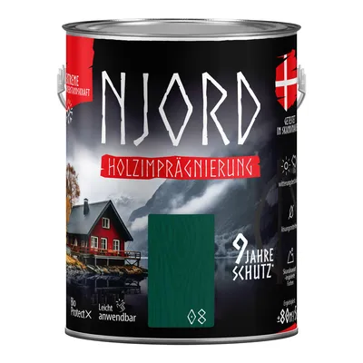 Produktbild von Holzimprägnierung NJORD 5L Holzschutz (08) Isländisches Tal Schutzlack Wetterfest