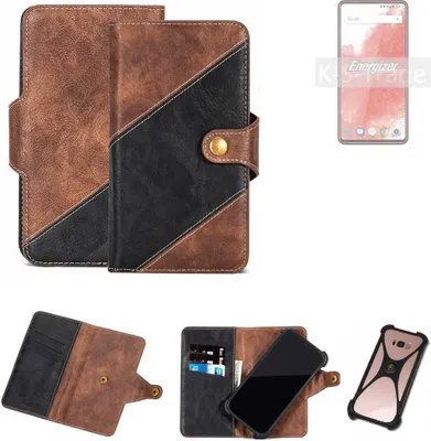 Produktbild von K-S-Trade Handyhülle Schutzhülle Bookstyle Case kompatibel mit Energizer Ultimate U620S Pop Klapphülle Cover Hülle Schutztasche 1x