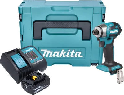 Produktbild von Makita DTD 173 ST1J Akku Schlagschrauber 18 V 180 Nm 1/4“ Brushless + 1x Akku 5,0 Ah + Ladegerät + Makpac