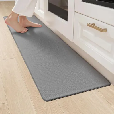 Immagine prodotto di Tappetino da cucina, 44x200 cm, grigio, in PVC, antiscivolo, impermeabile, per la cucina