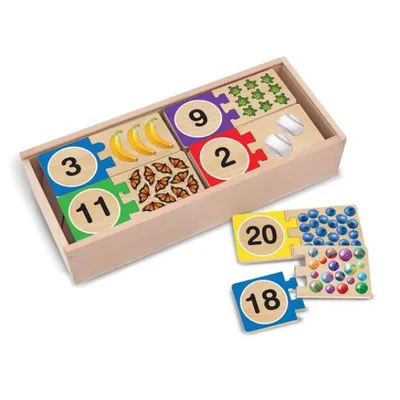 Obrázok produktu pre Melissa Puzzle Drewniane Dopasuj Liczby 12542