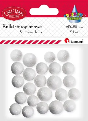 Obrázok produktu pre Biele polystyrénové kryštálové gule 1,5-2 cm Titanum